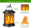 🏆⚡ Kit com 3 unidades 💥✨🔥 Lanterna Solar com Chama Cintilante Atualizada - Luz Externa à Prova D'água