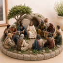 ✨ Jesus Entre os 12 Discípulos — Escultura Artesanal 🙏