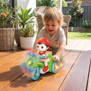 Motocicleta de acrobacias infantil - Brinquedo interativo com luzes e ação
