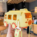 🎁kit com 2 unidades   🚌 Copo de água portátil em formato de ônibus com alça 😍✔