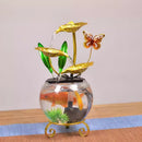 Aquário luxuoso e criativo decorado com peixes-lótus