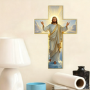 Quadro retrô Jesus Cristo Cruz de parede - com luzes