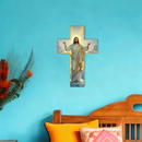 Quadro retrô Jesus Cristo Cruz de parede - com luzes