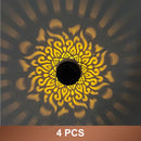 🌙 Acende Sozinha: Luz Solar Mandala que Encanta Qualquer Ambiente 💡 – Kit 4 Peças 🧡